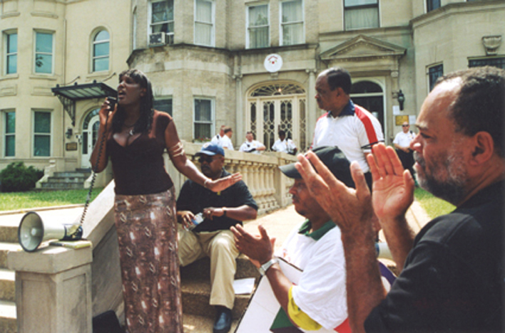 Kola Boof at Sudanese Embassy